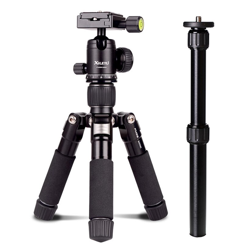 Cadiso  fm5s bärbart tripod lätt resestativ bordsskiva video mini stativ med 360 graders kulhuvud för kamera dslr