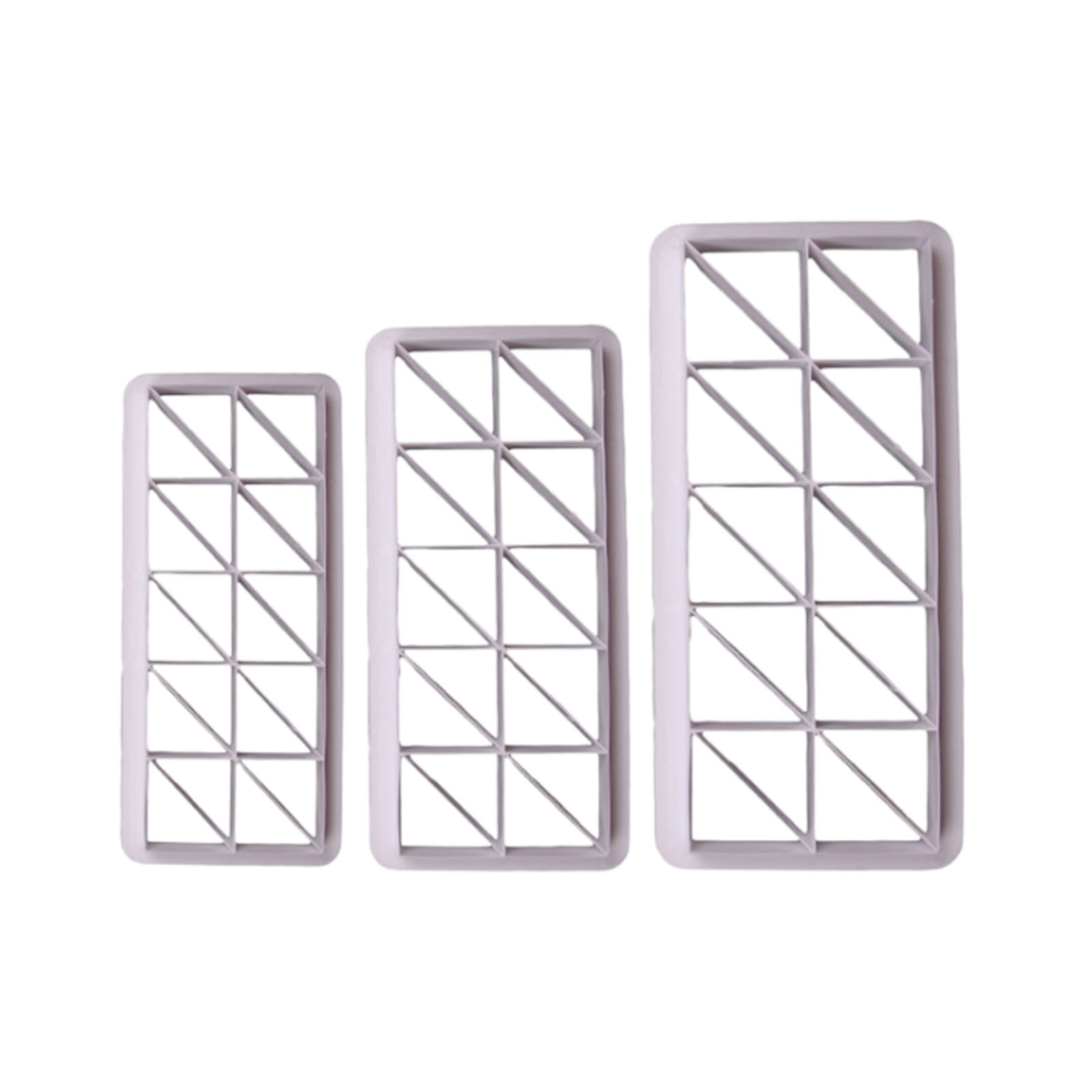 3 Pcs Cookie Cutter Set - Square Cake Fudge Cutter - Geometric Pattern DIY Baking Tools: D
