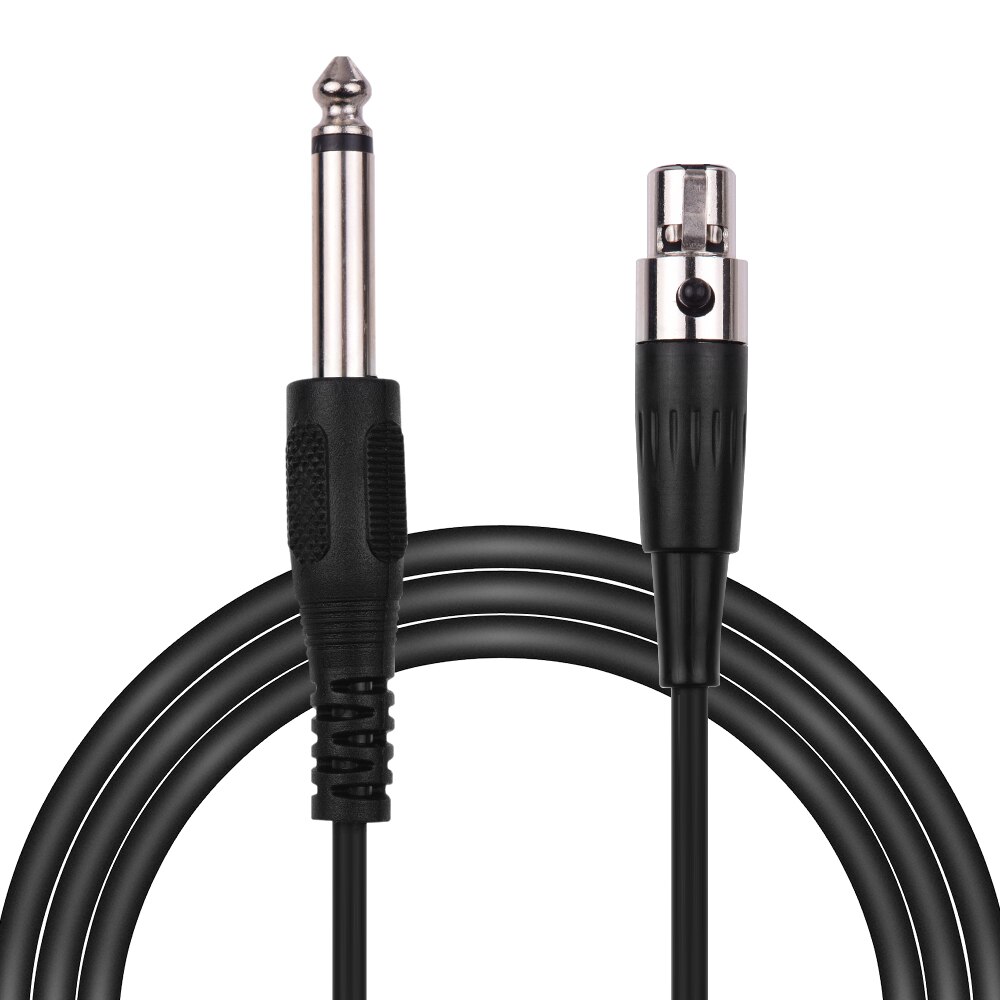 1m 3- pin mini xlr stik  (ta3f) to 1/4 tommer stik musikinstrument kabel scene elektrisk guitar ledninger højttaler kabel: Default Title