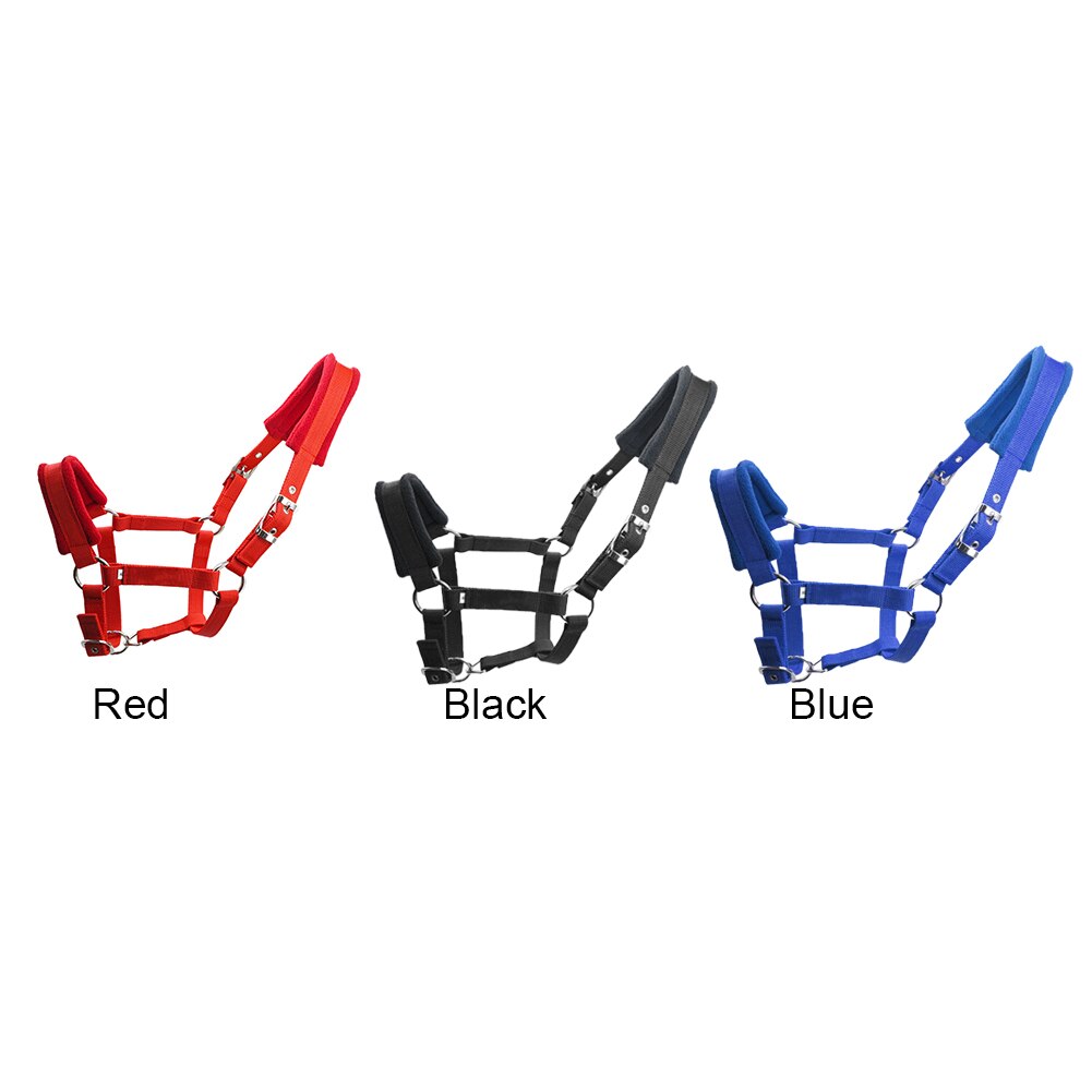 Horse Halter Fleece Padded Multiple Sizes Practical Protective Adjustable Strap Accessories Riding Equipment Double Layered