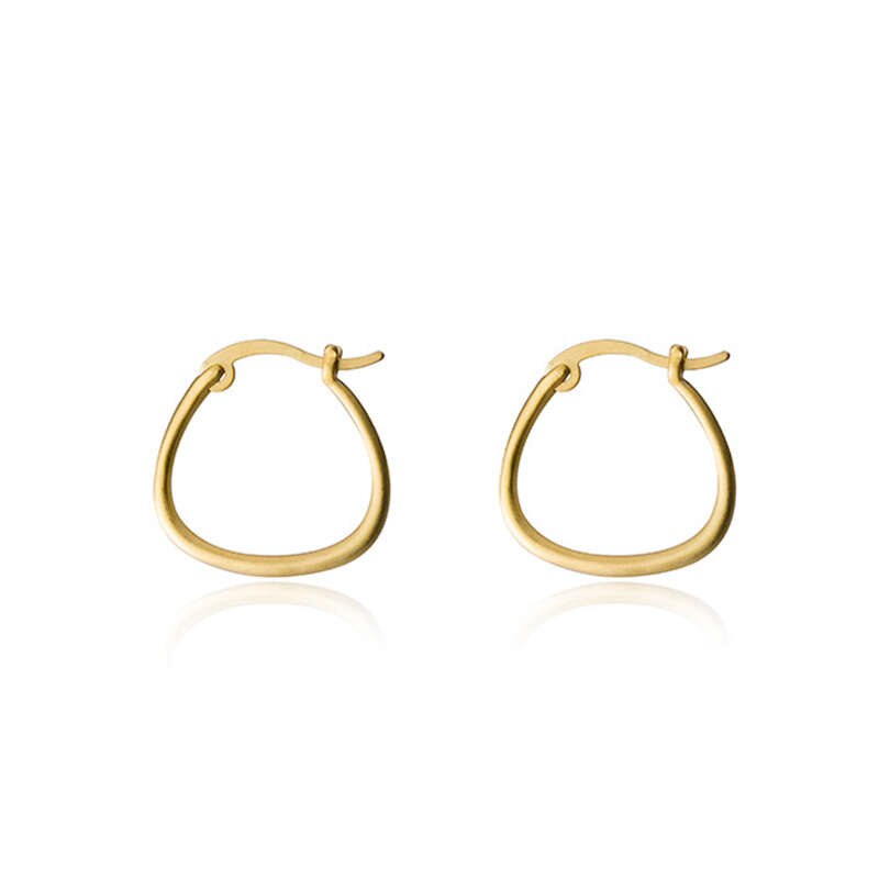 INZATT Real 925 Sterling Silver Minimalist Round Hoop Earrings For Women Party Fine Jewelry Hiphop Accessories: Default Title