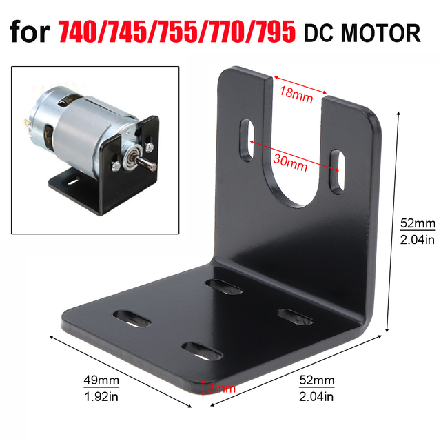 775 Motor Mount Bracket Universal Straight Plat Fixing Mounting Bracket for 750/755/775/795/895 DC Motor 28/35/42 Stepper Motor: Colorlessa