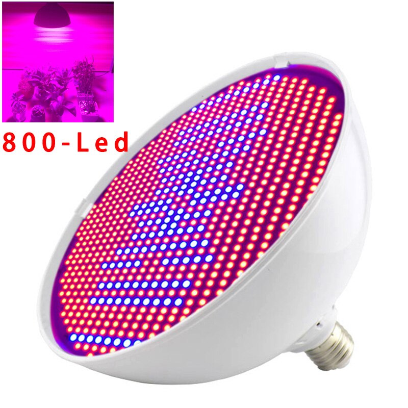 Poderoso 800 led planta cresce a luz interior de espectro completo hidroponia flor fito lâmpada tenda estufa growbox vegetal cultivar e27
