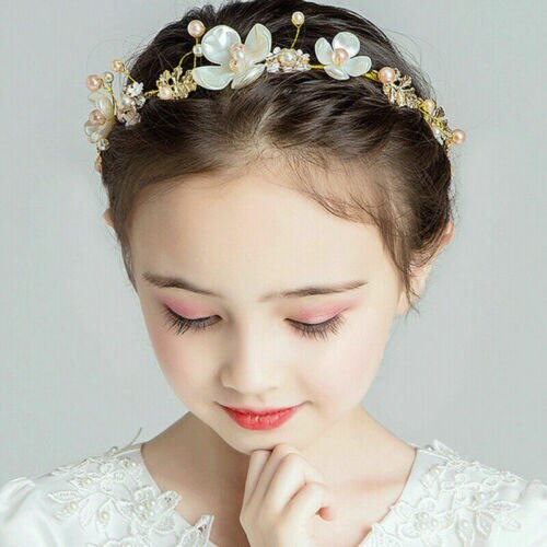 Bandeau pour petites filles, couronne de cheveux, couronne de mariée, bal princesse, Champagne, pour filles,