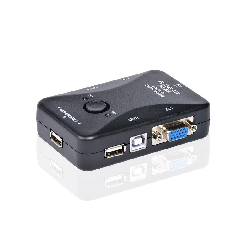 2 Port USB KVM Box Switch Keyboard Mouse To Switch Selector Adapter 1920 X 1440 Connects Printer Keyboard Mouse Monitor
