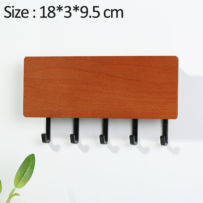 Hooks Storage Rack Key Wooden Hanger Home Decorative Wall Vintage Hallway Room Space Saving Bedroom Door Back Rack: 12