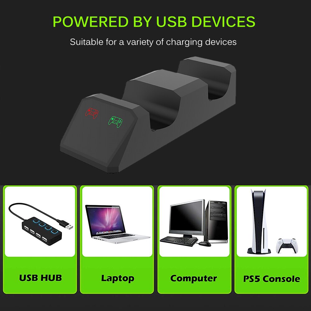 Dual Charging Dock Handvat Type-C Interface Duurzaam Stand Opladen Energie Efficiënte Voor PS5 Gaming Controllers Handgrepen Kit