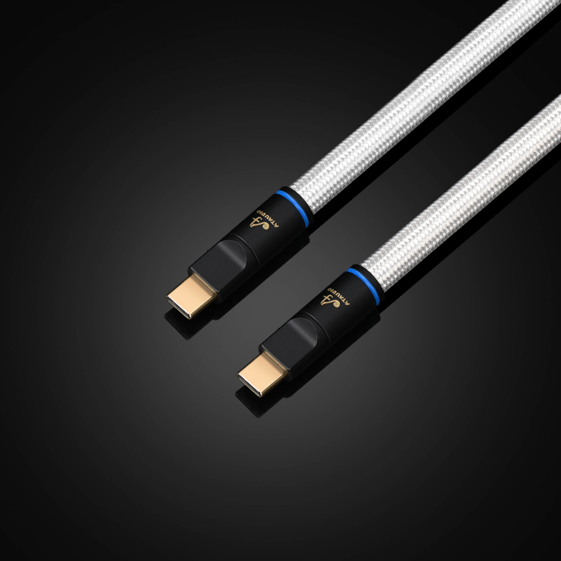 Ataudio hifi usb-kabel dac ab cb cc digital ab lyd a til b high-end type a til type b hifi usb otg type c-kabel: Blå / 0.75m