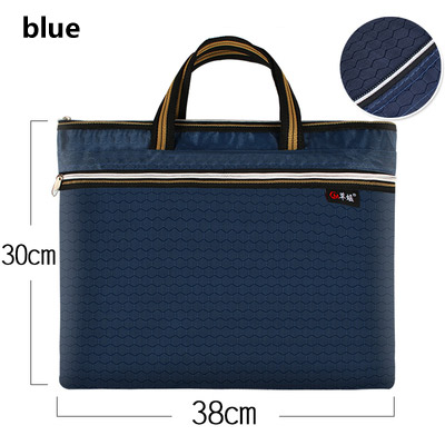 4 Color Commercial Business Document Bag A4 Tote file folder Filing Bag Meeting Bag Side Zipper Pocket office bags for documents: 2