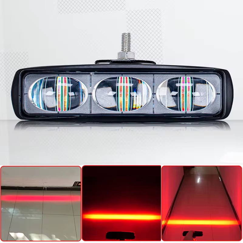 Światło ostrzegawcze robić wózków widłowych 12V-80V, wysoka jasność, czerwona linia, prosty wiązek, strefa niebezpieczeństwa wózka widłowego, punkt bezpieczeństwa wózka widłowego.