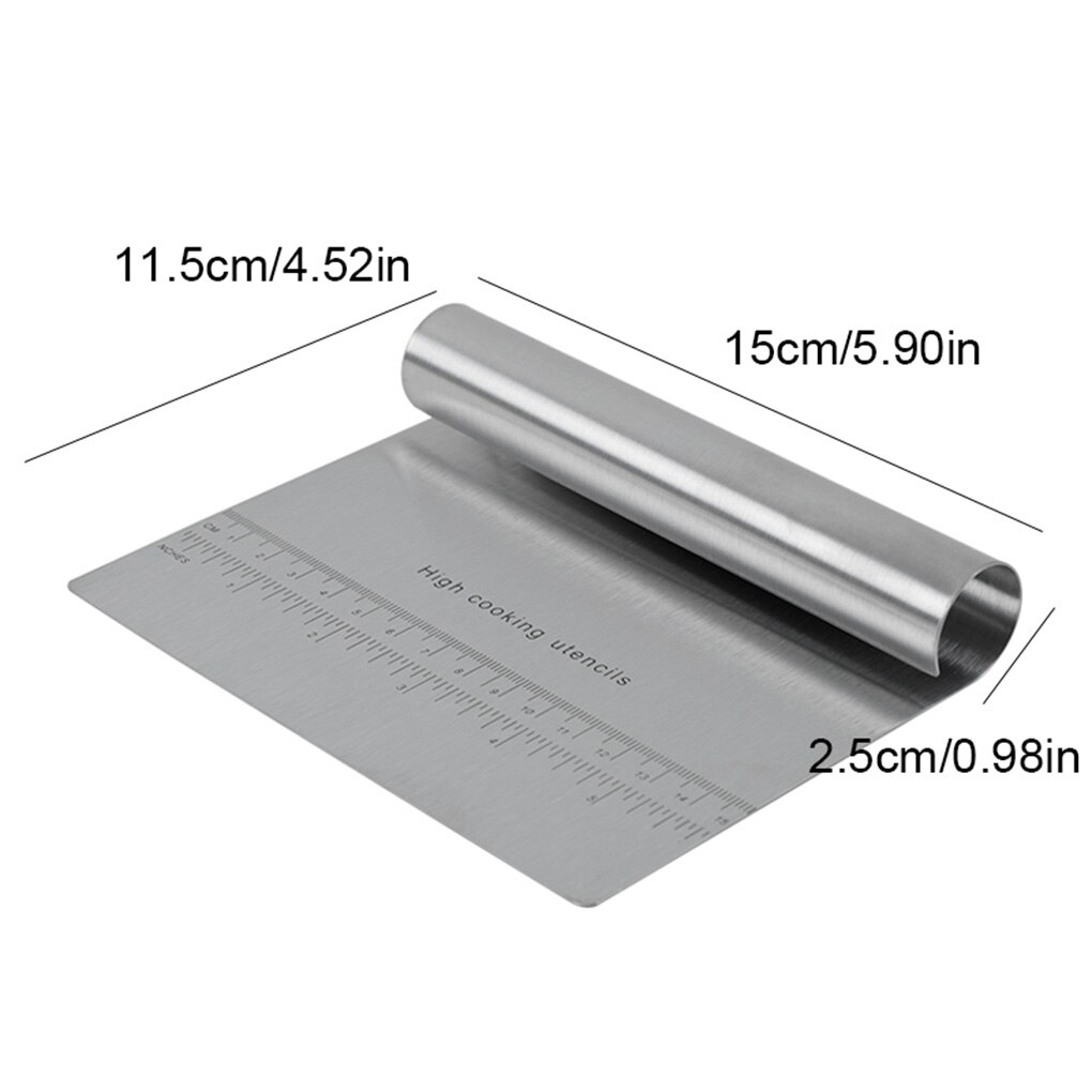 Espátula para masa de pastelería de acero inoxidable, espátulas con escala, utensilios de cocina para repostería, accesorios de cocina para hornear