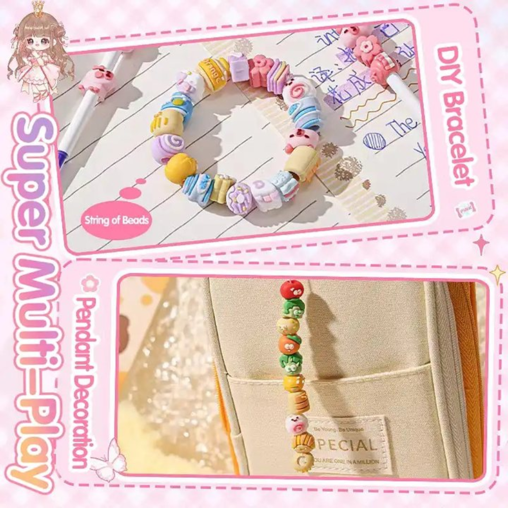 Stylo Gel perlé à séchage rapide, 2 pièces, joli stylo à Gel à poignée souple, pour écriture, encre noire, 0.5mm, papeterie