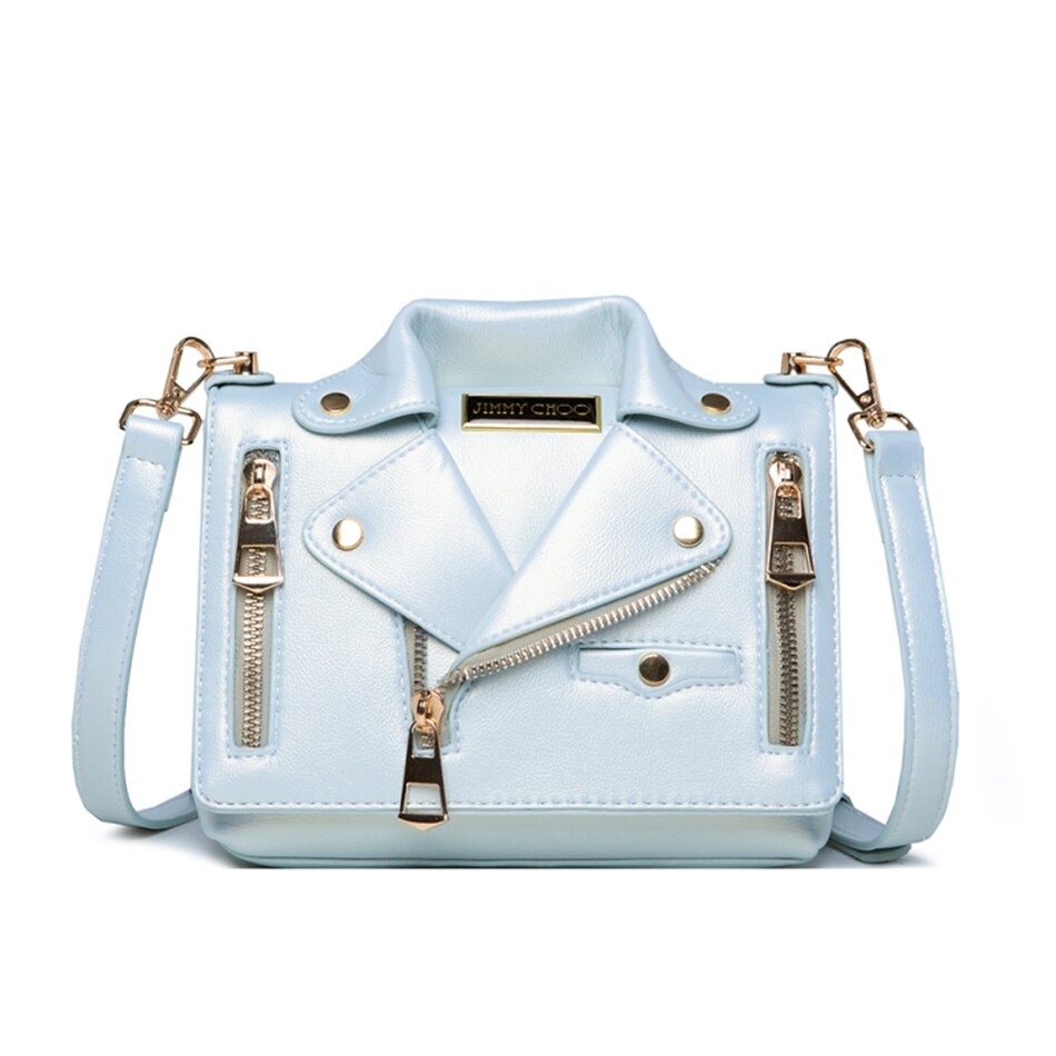 Borsa in pelle di qualità a forma di giacca in stile giapponese per donna borsa a tracolla per shopping sacco signora di lusso firmata: Blu