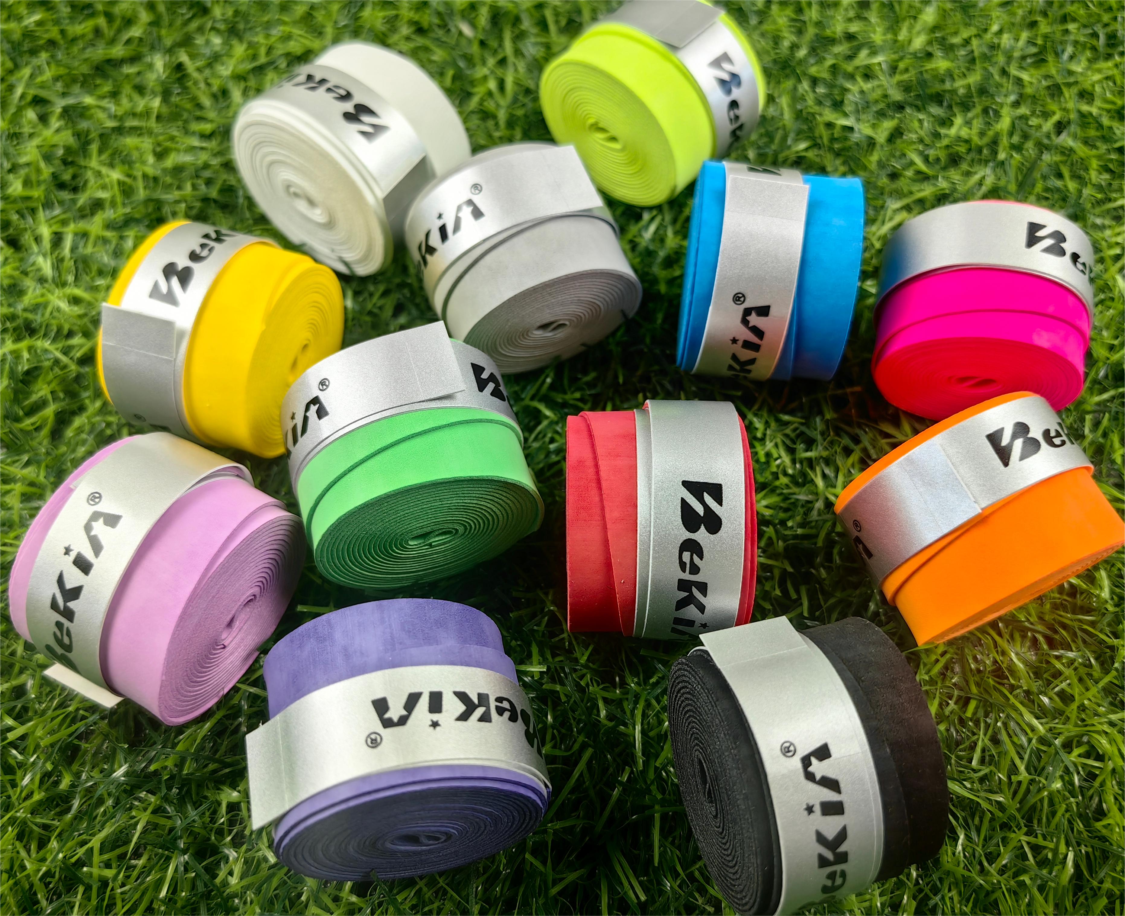 60 kpl/pakkaus kuiva tennismailan kahva liukumaton hikeä imevä suojus tapit sulkapallokahvat mailan tärinäsuoja hikinauha