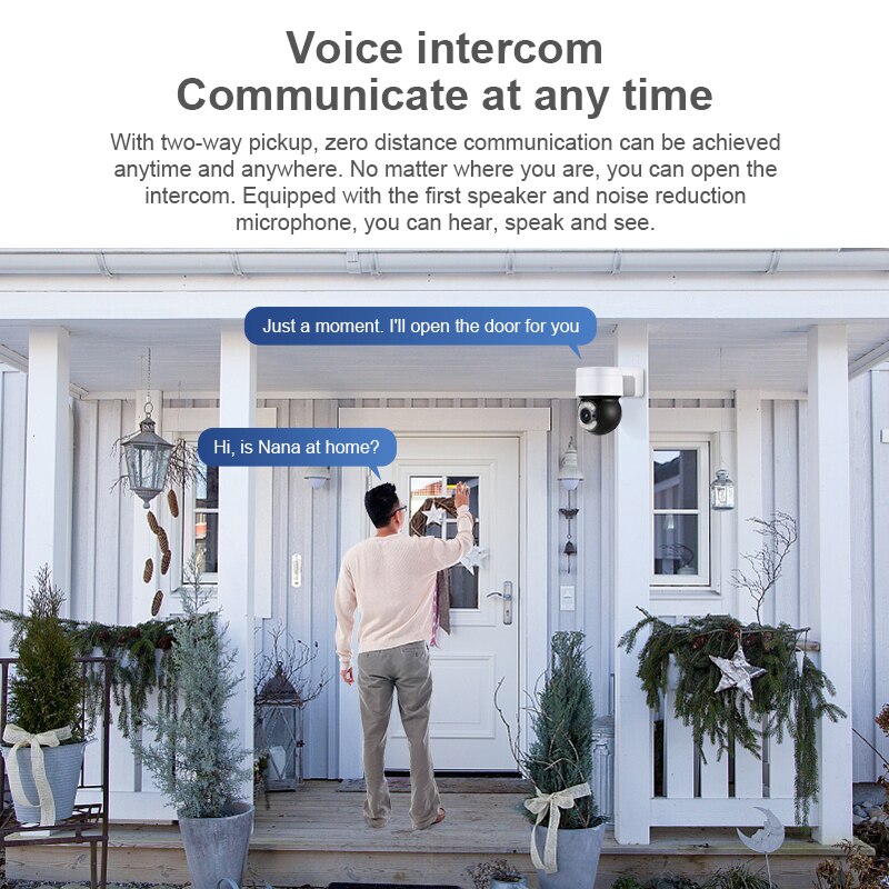 INQMEGA 1080P PoE IP PTZ Camera AI Human Detect Full Color Night Vision Outdoor Dual Light Speed Dome Camera Two Way Audio Came