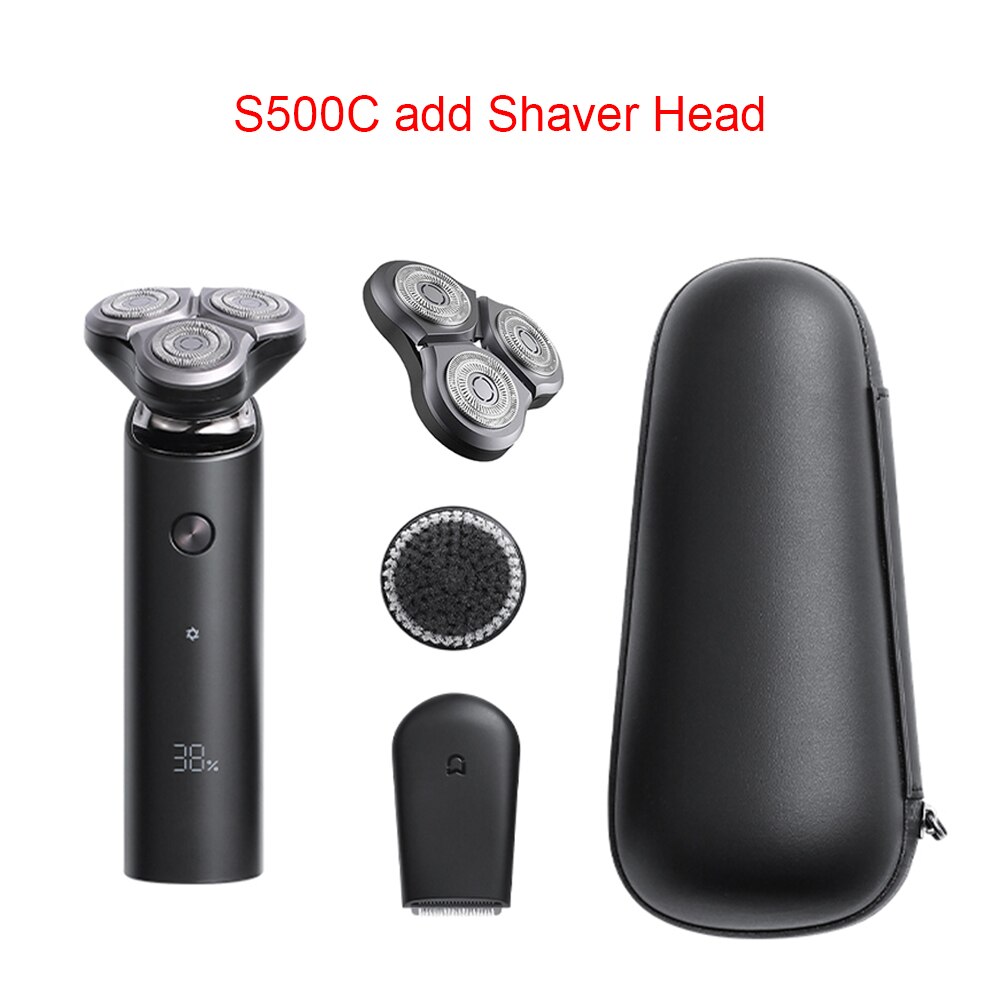 Xiaomi Mijia Elektrische Rasierer S500 S500C 3 Kopf biegen Rasiermesser Trocken Nass Rasieren Waschbar Tragbare Bart Trimmer Gesicht Reinigung 3 in 1
