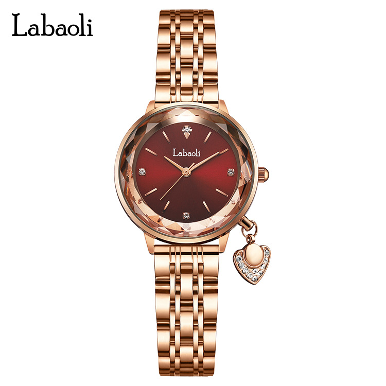 LABAOLI Rose Gold Watch Women Watches Ladies Steel Women&#39;s Bracelet Watches Female Clock Relogio Feminino Montre Femme: red