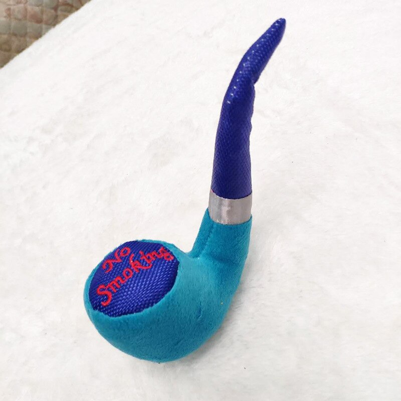 020-2 Fleece Chew Play Speelgoed Huisdier Piepende Puppy Chew Piepend Quack Sound Pop Speelgoed Creatieve Simulatie Donut Huisdier levert Hond Speelgoed: PT021-blue