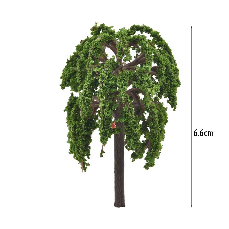 1pc mini tre kunstig hage miniatyr harpiks håndverk hjemmedekorasjon mikro landskap bonsai plante: Stil 019