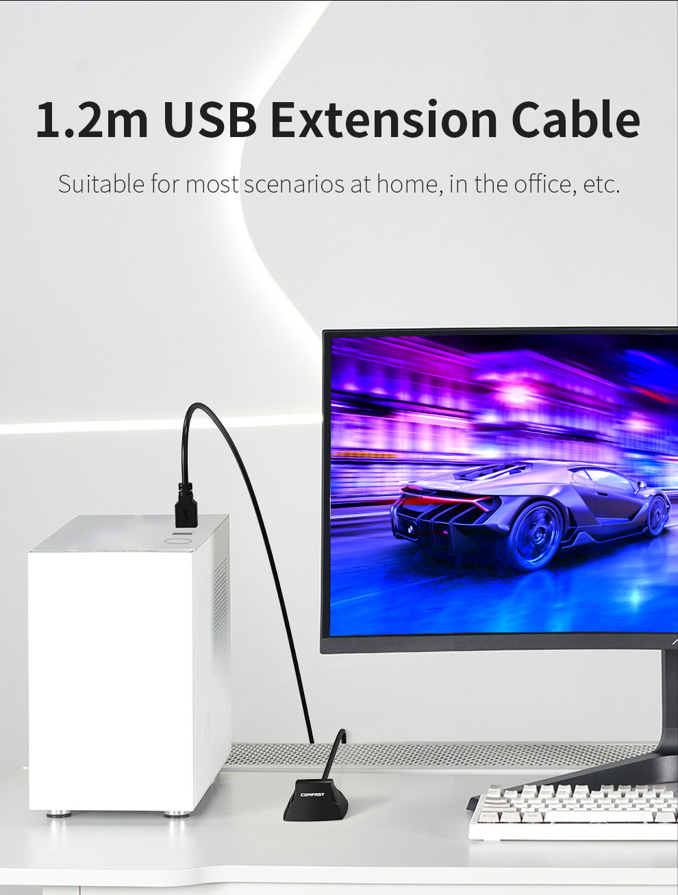 Comfast CF-U318 USB 3.0 cavo di prolunga base cavo di prolunga ad alta velocità da 1.2M per ripetitore ripetitore Extender per adattatore wifi usb