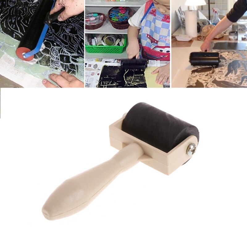 3.5cm tunga hårdgummi rullar utskrift skärm plast ram hantverksverktyg