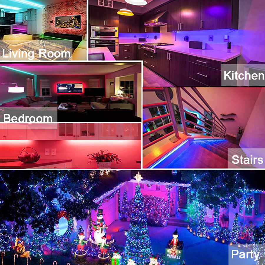 RGBWW WIFI LED Strip Lights 5050 RGBW LED Flexible Ribbon Tape APP Control +Power Supply Works With Alexa Google for Home Decor