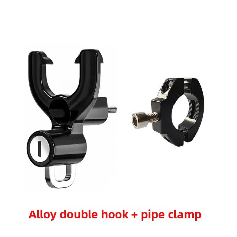 Helmetal motorcykelhjelmlås med krog tyverisikring vandtæt frontkrog fast sikkerhedshættelås til elbiler: Oliven