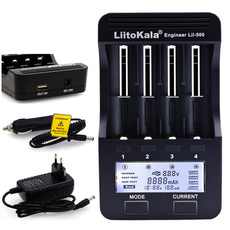 Liitokala lii -500 pd4 pl4 402 202 s1 s2 batterilader til 18650 26650 21700 aa aaa 3.7v/3.2v/1.2v litium nimh batteri