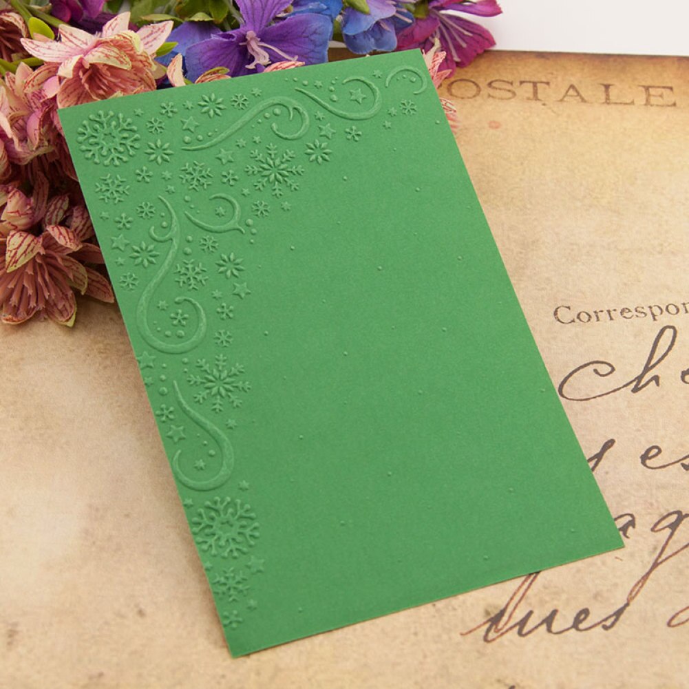 Snowflake Lace Edge Embossing Folders Plastic For Scrapbooking DIY Template Fondant Cake Photo Album Card Making