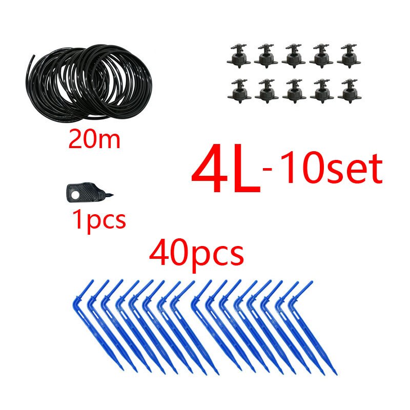 4L 8L Drippers 4-Manier Emitter Irrigatie Systeem Kas Pijl Drip System Waterbesparende Irrigatie: 4Lx10 set