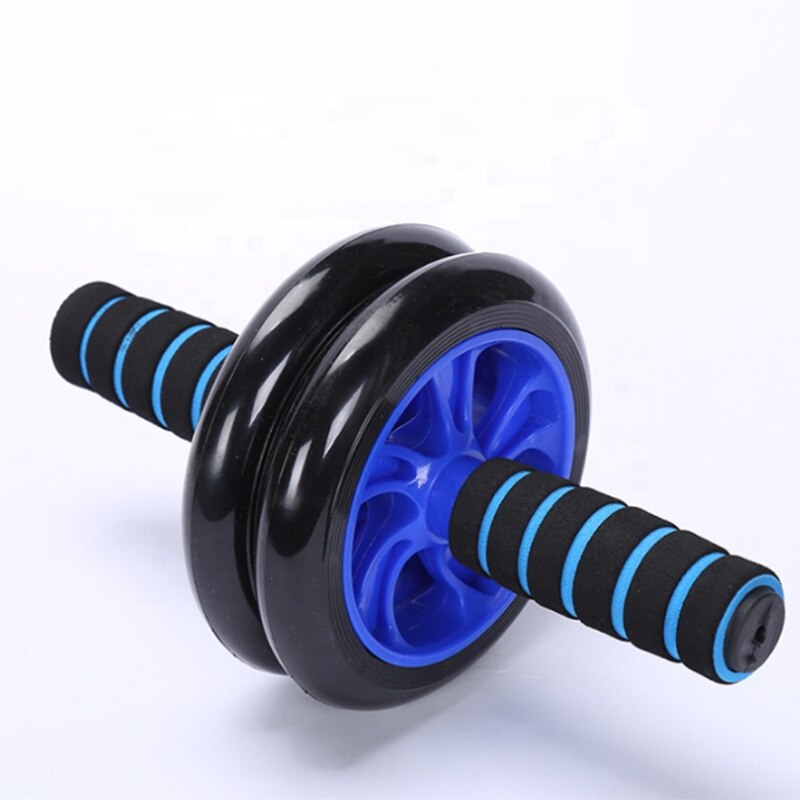 ABS Plastic Muscle Exercise Equipment Fitness Equipment Double Wheel Abdominal Power Wheel Ab Roller Gym Roller Trainer Training