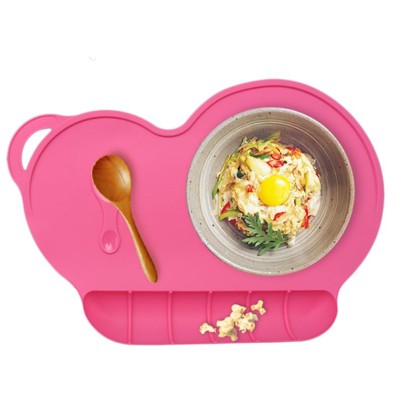 1 Pc Kids Silicone Placemat Dinnerware Table Mat Portable Food Mat Pad Waterproof Heat Insulation Easy Cleaning