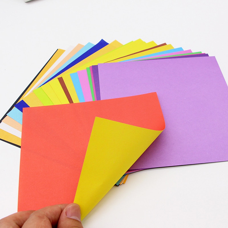 5pack/set Two-color Origami Paper DIY Handicraft Paper Folding Home Party Wedding Paper Flower Paper Cutting 15*15cm
