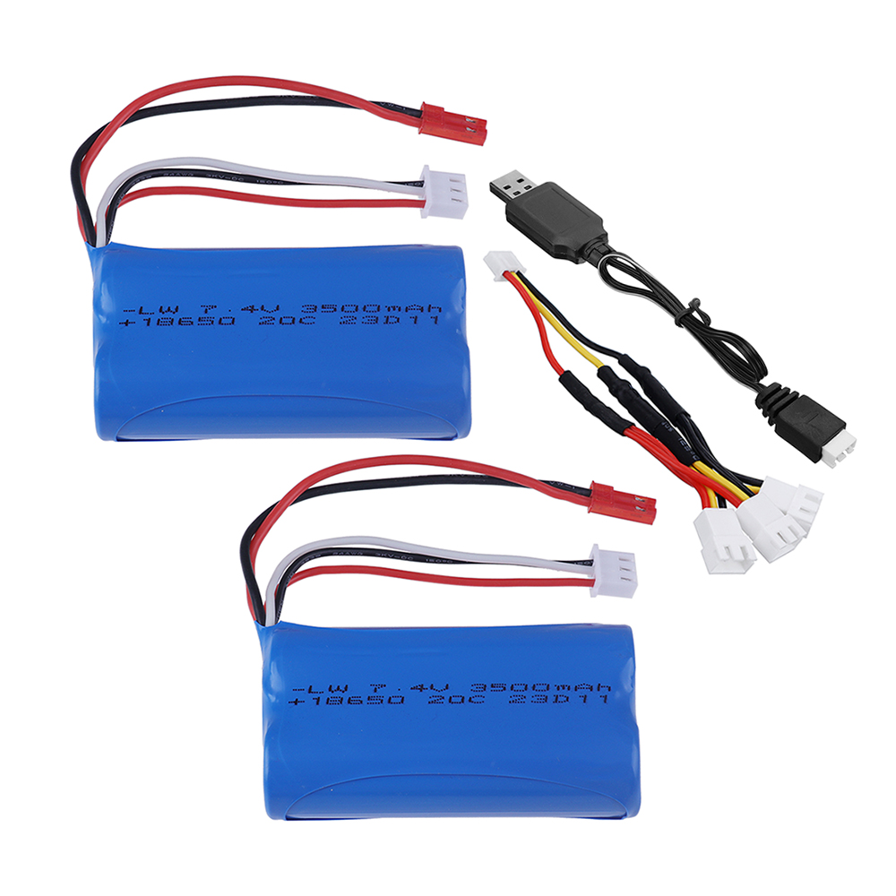18650 7.4V 3500mAh Li-ion Battery With JST Plug 2S for UDIRC UD1601 UD1602 UD1604 UD1607 SG1603 SG1604 RC Flat Sports Car Toys​: Brown