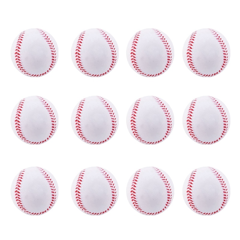 ELOS-12Pack Baseball Foam Softball 9Inch Adult Youth Training Sporting Batting Ball for Game Pitching Catching Training: Default Title