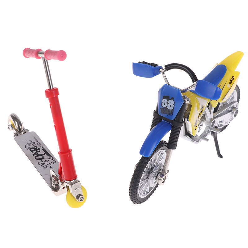 Mini Metal Finger Scooter Two Wheels Alloy Motorcycle Children Educational Toys Bikebicycle Model Toys Or Boys