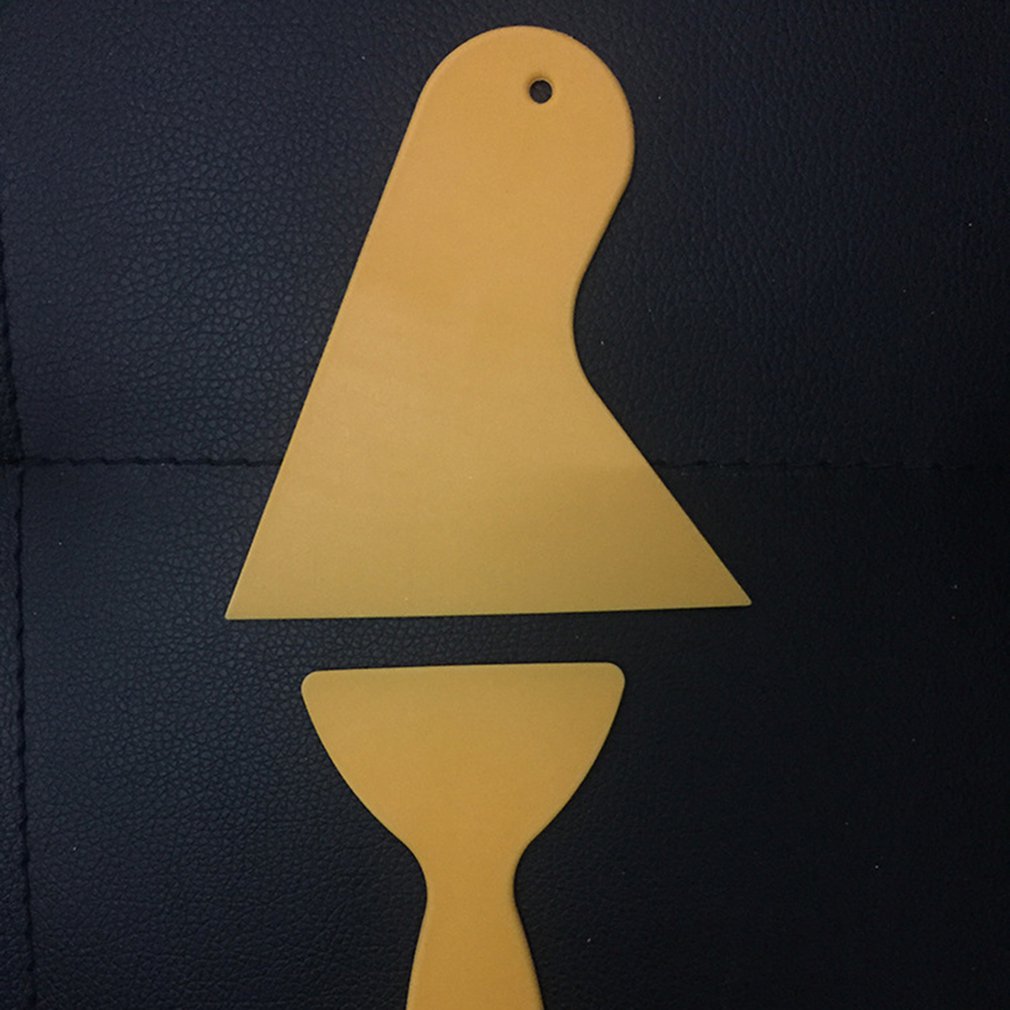 Yellow Plastic Small Scraper Car Film Tools Wiper Plate Glass Car Sticker Tools Film Scraper Car Film Tools Scraper