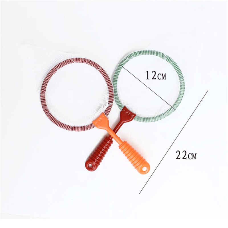 22cm Plastic Fishing Net Toys Handle Mini Butterfly Mesh Nets Kids Outdoor Toys