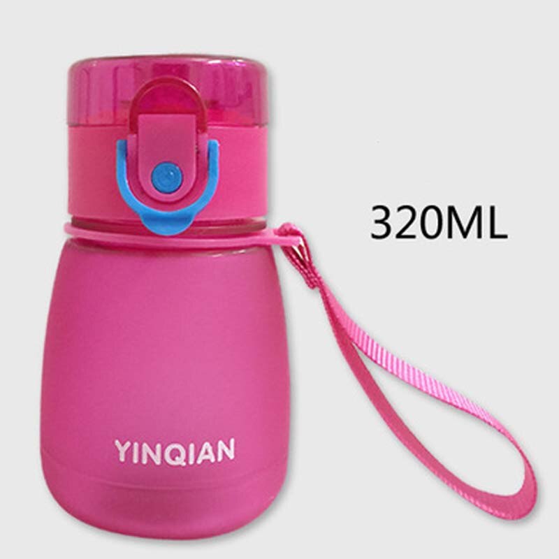 Milieuvriendelijke plastic babybekers voor kinderen, babyfles met cartoonmotief, kinderfles met rietje voor pasgeborenen, volwassen kinderen, fles 300/320/650ml: 320ml s rozenband