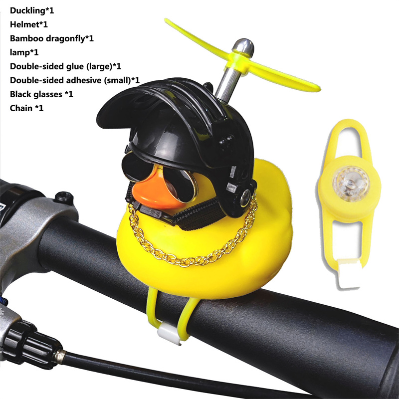 Gele Eend Fietsverlichting Bel Schattige Kleine Stuur Hoorn Lamp voor MTB Racefiets Motorhelm Rijden Fietsen Accessoires speelgoed: Chocolade