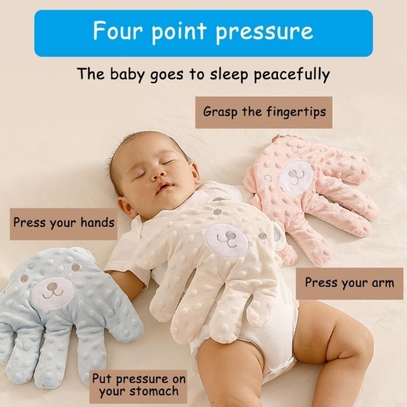Soothing hand baby calming pillow for children, soft and breathable sleep aid for toddlers with gentle vibration
