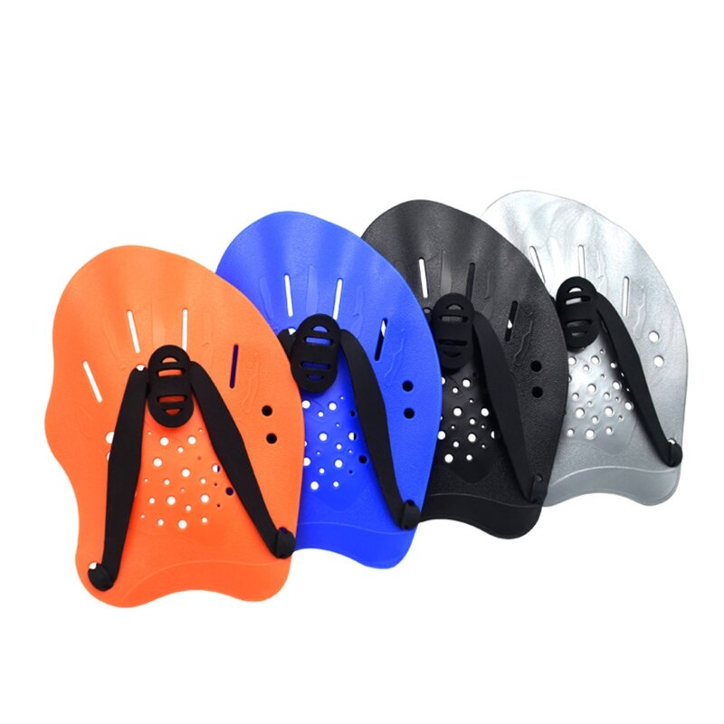 Lightweight Swim Hand Paddles w/ Adjustable Straps Unisex Swim Training Hand Paddles Swimming Fins Swimming Accessories G99D