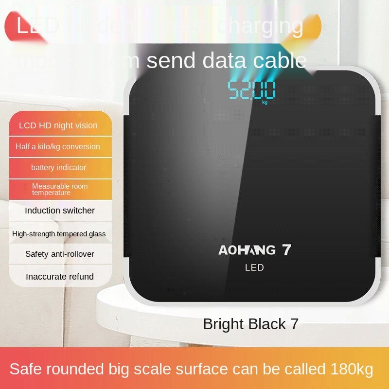 Balance électronique de luxe haut de gamme, Rechargeable, pour perte de poids, pour adulte: I