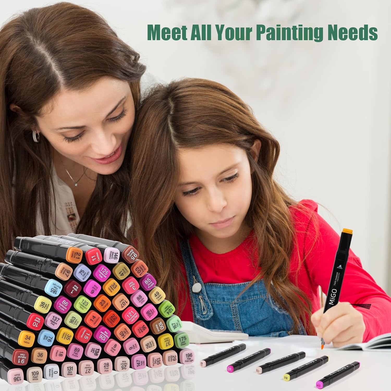 24-80 Colors Alcohol Felt Markers Pens Oily Double Tip Permanent Artist Art School Supplies Manga Sketching Markers Student