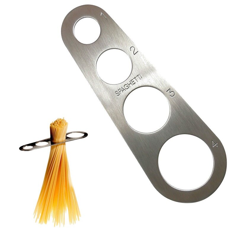 Stainless Steel Spaghetti Measurer Tool Pasta Portion Control Gadgets with 4 Serving Portion Cooking Supplies Control Tools