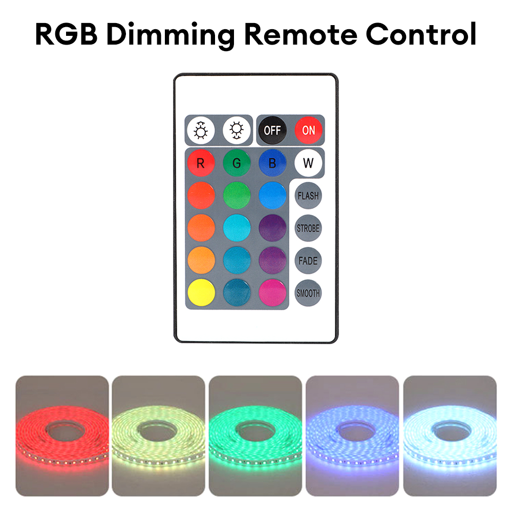 IR-Infrarot-Fernbedienung NUR für RGB-LED-Lampe der W28-Serie, 24-Tasten-IR-Extender-Beleuchtungssteuerung