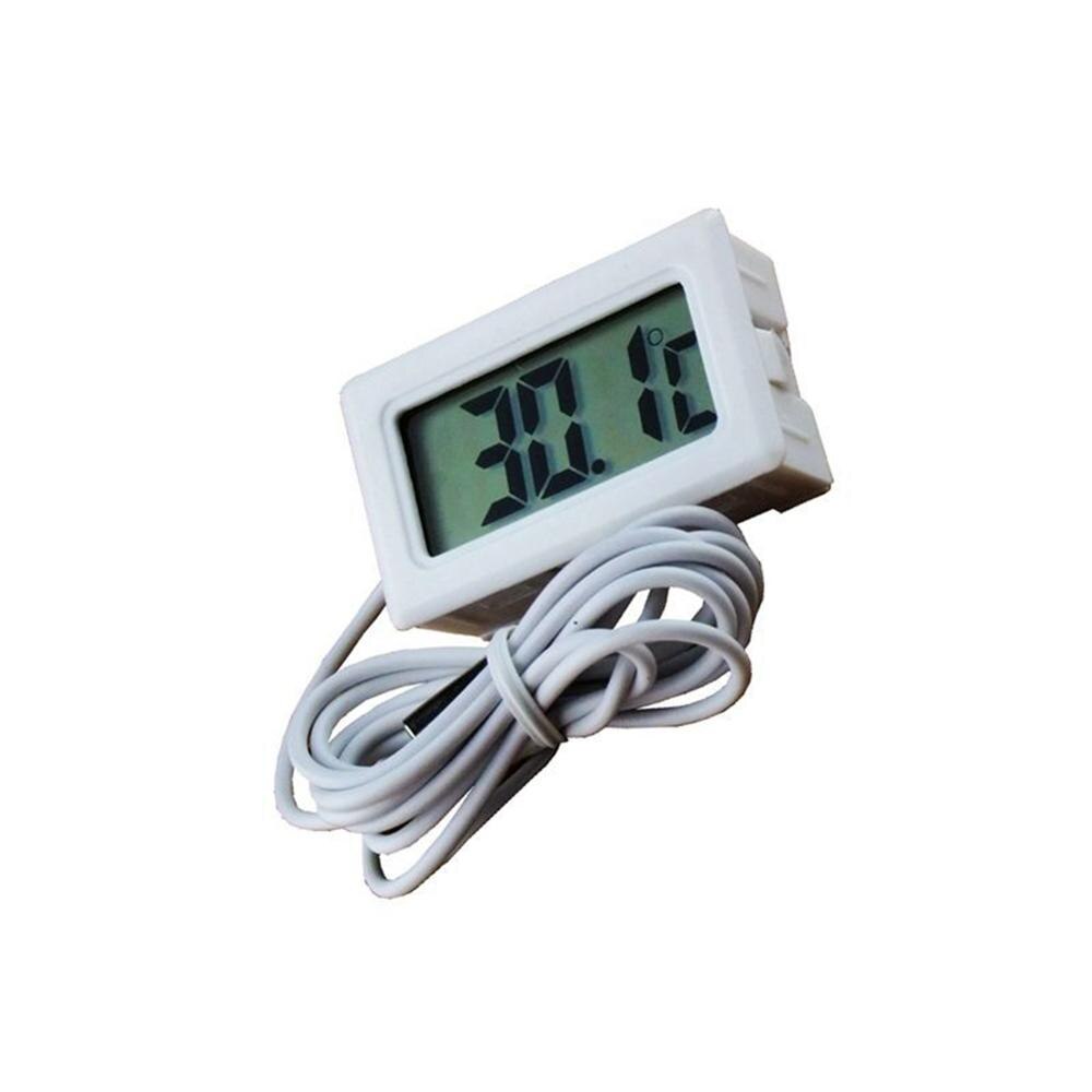 Measuring Temperature Range -50 To 110 Water Temp Gauges Car Temparuture Meter Portable Digital LCD Display Temparuture Sensor: White