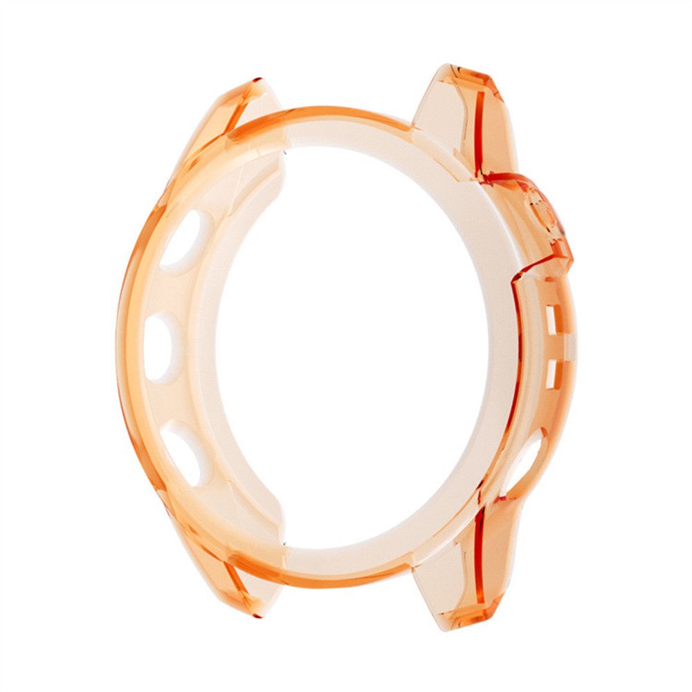 Étui de luxe en TPU pour Garmin Fenix 7, boîtier de placage résistant aux empreintes digitales, coque de protection pour cadre de montre, couverture de protection complète: Orange plastic