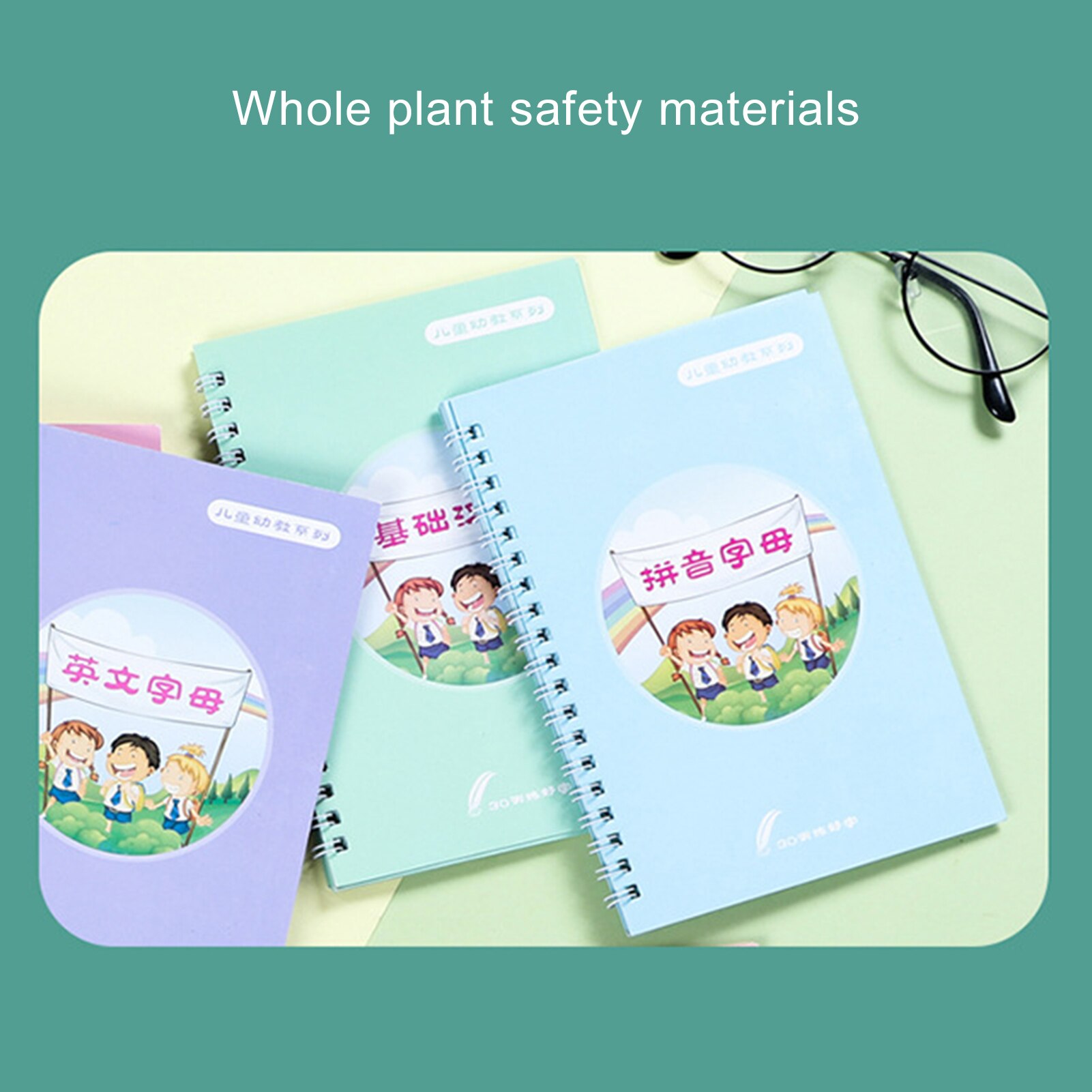 Preschool Children Practice Number Pinyin Letter Groove Calligraphy Copybook Set