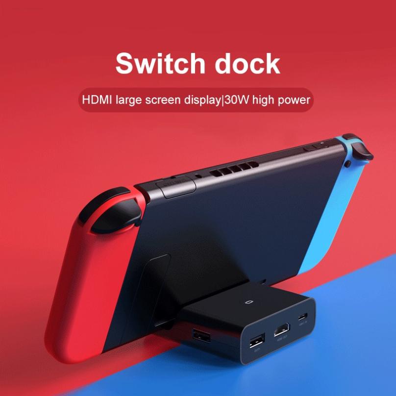 For Nintendo Switch Mini Portable Charging Dock Charger Base HD TV Dock Adapter For Nintendo Switch Hdmi Adapter Docking Station